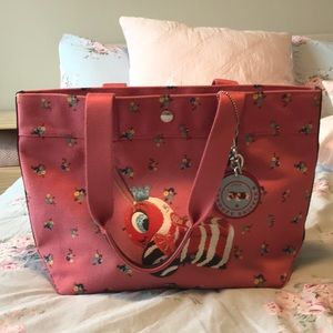Coach fisher price collab pink tote with bag charm